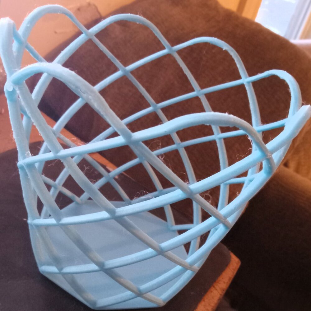 3-D Printed Woven Style Basket / Bin W/ Scalloped Edges